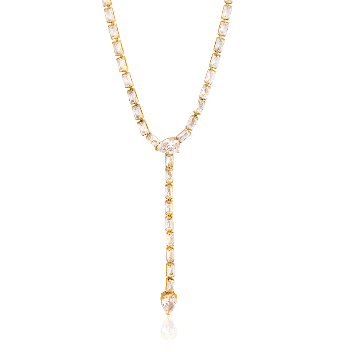 Luxury Y Shape Zircon Tennis Chain Necklace