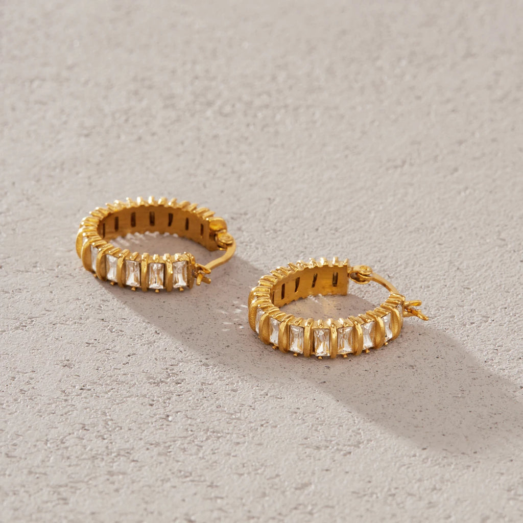 Zircon Hoop Earring