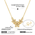 Romantic Zircon Flower Pendant Necklace