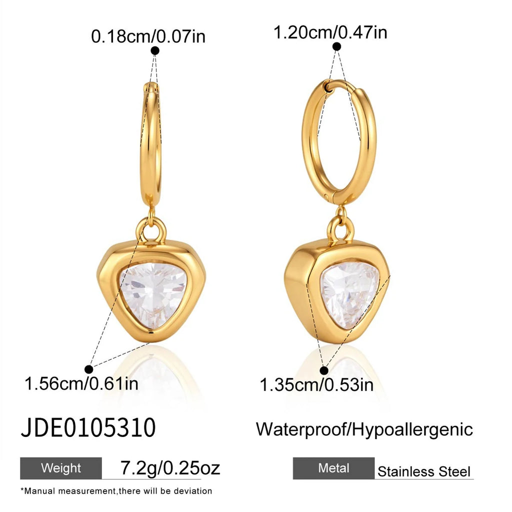 Cubic Zircon Pendant Earring