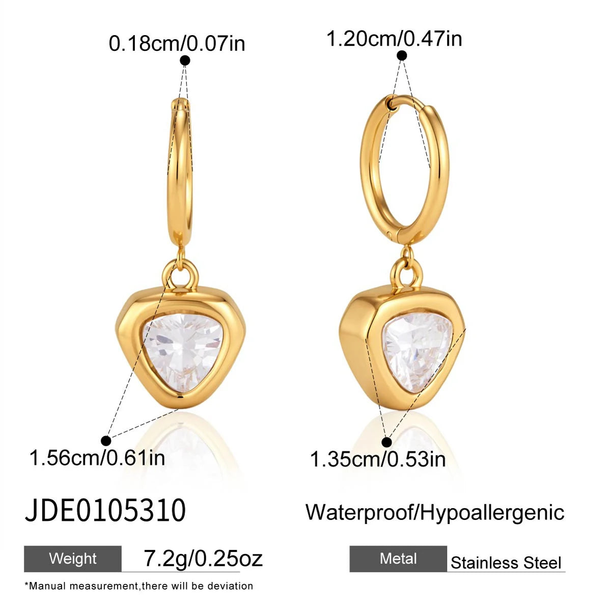 Cubic Zircon Pendant Earring