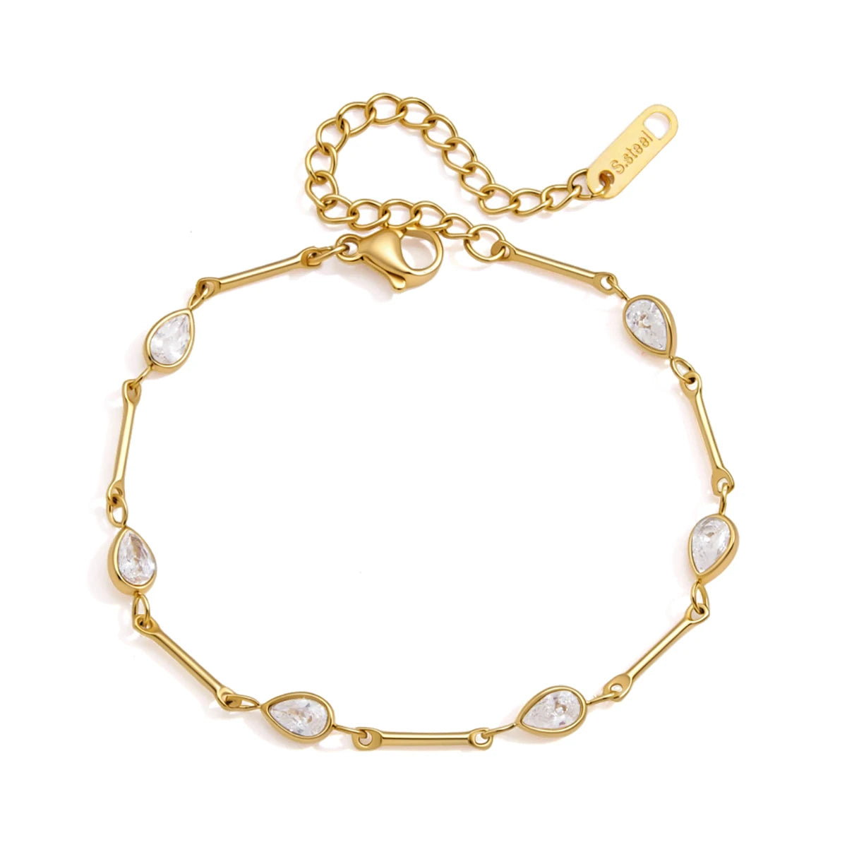 Classic Geometric Zircon Bracelet