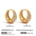 U-shaped Earrings With Zirconia Stones