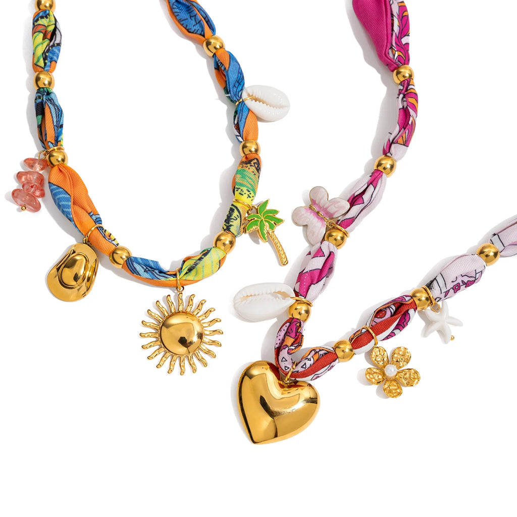 Resort Style Drop Pendant Necklace