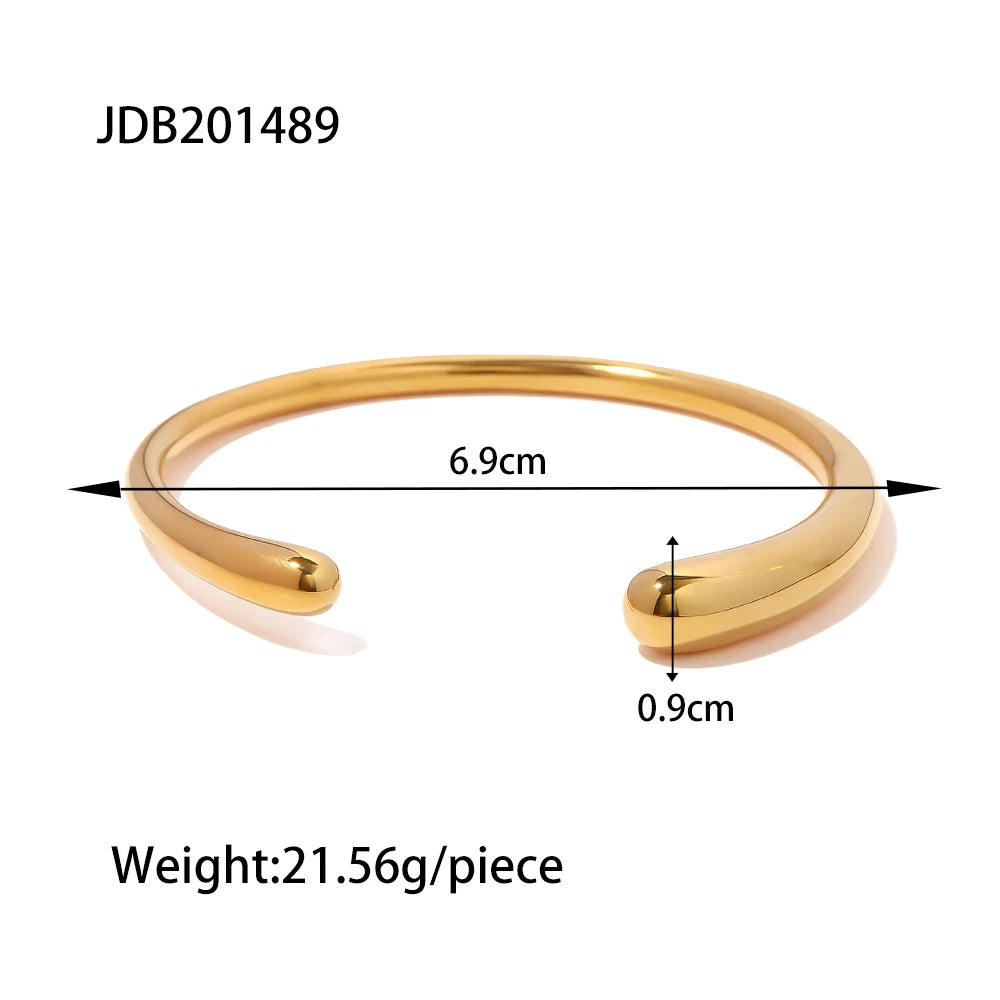 Luxury Colorful Cubic Zirconia Pearl Stainless Steel Cuff Bracelet