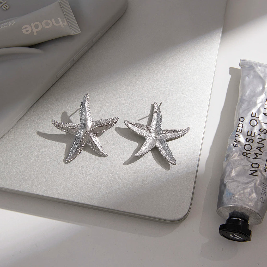 Big Starfish Stud Earrings