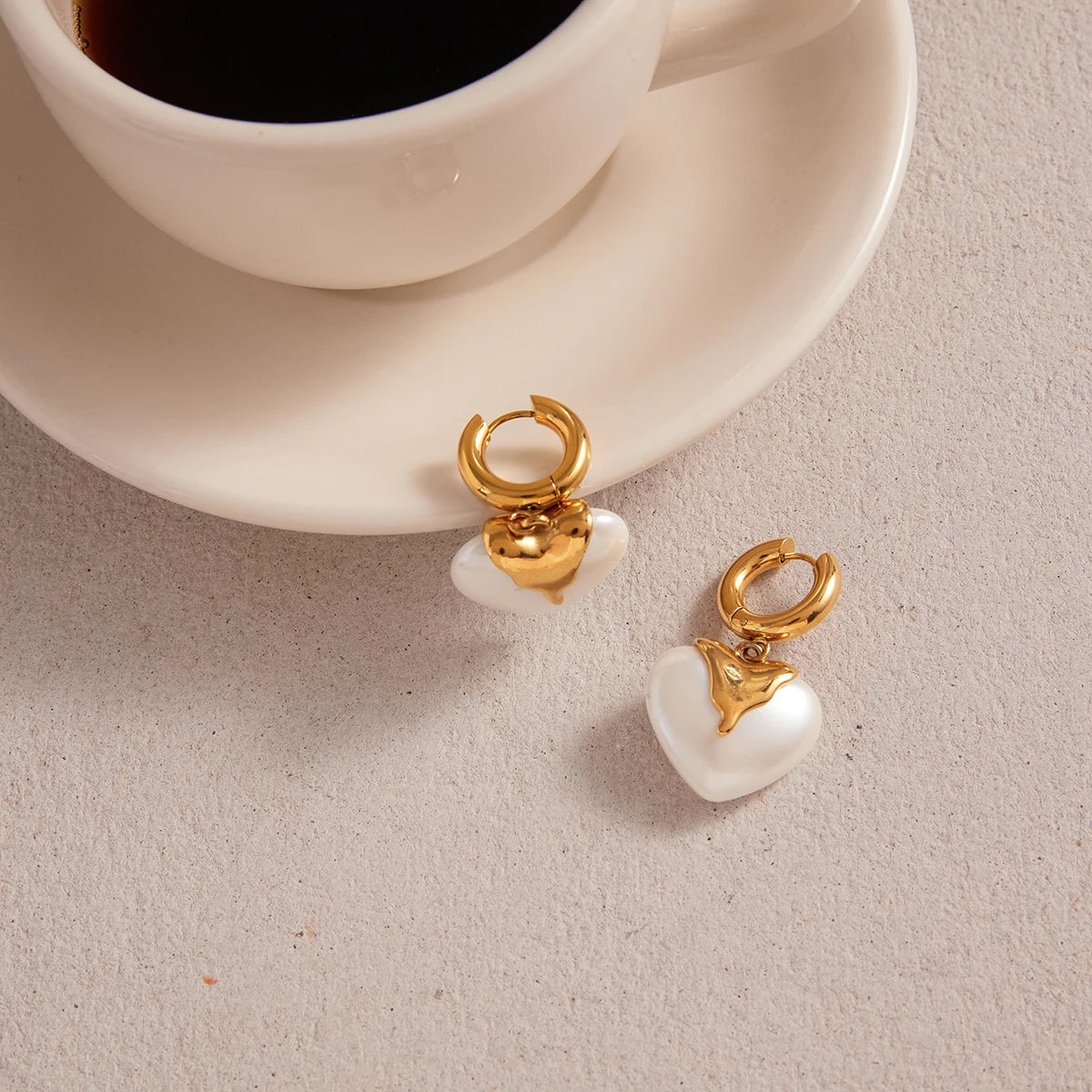 Romantic Resin Heart Drop Earrings