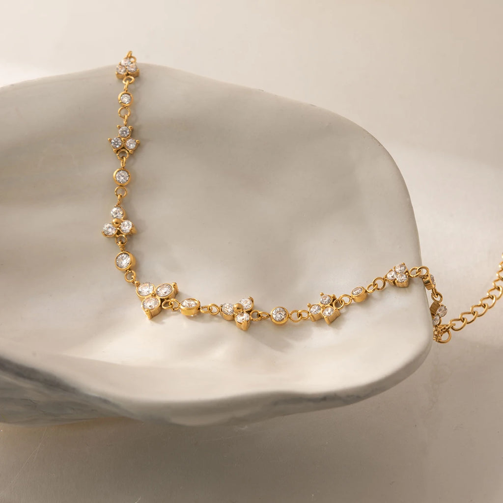 Zircon Flower Bracelet