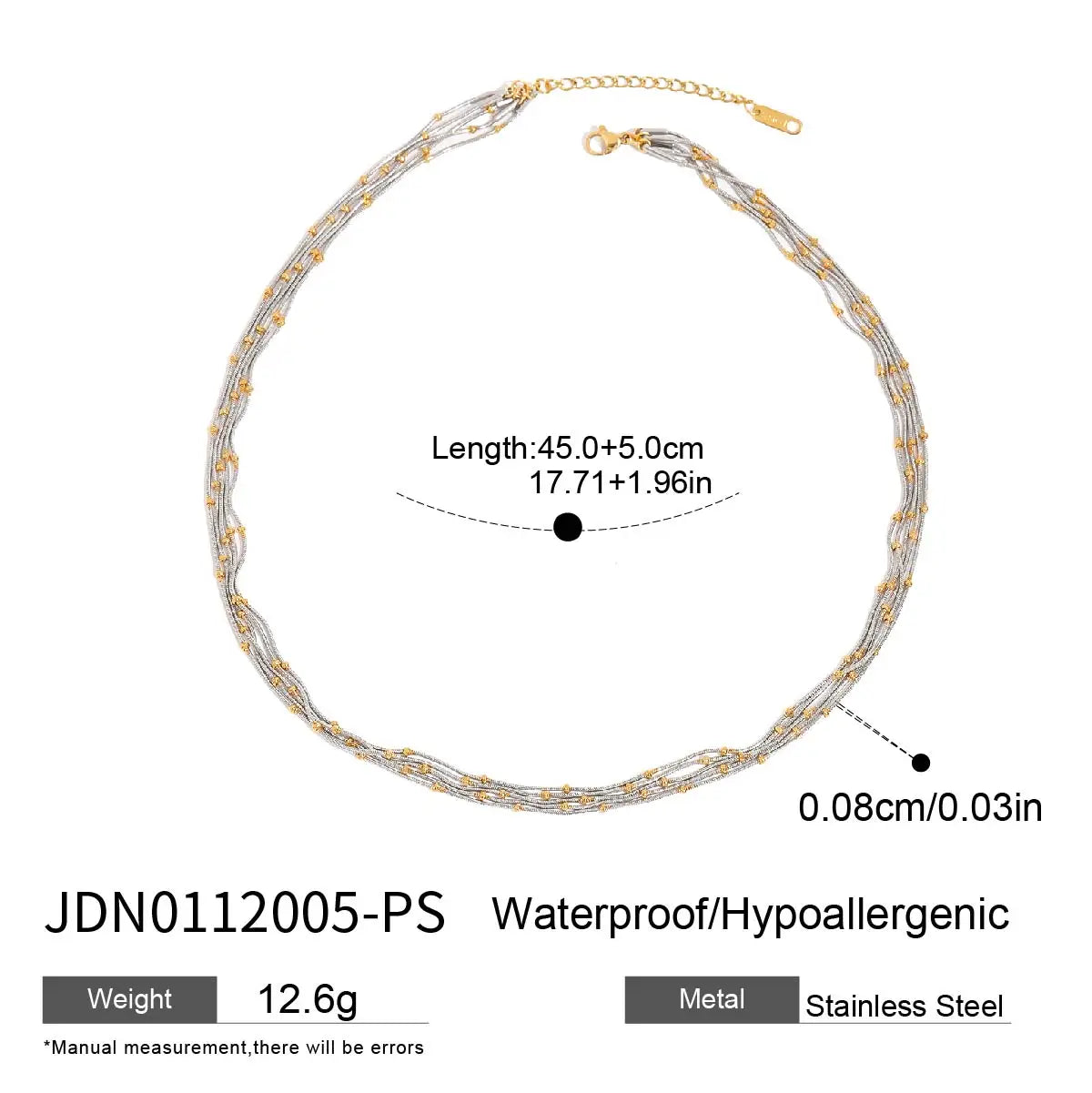 Versatile Beads Multi Layers Chain Necklace