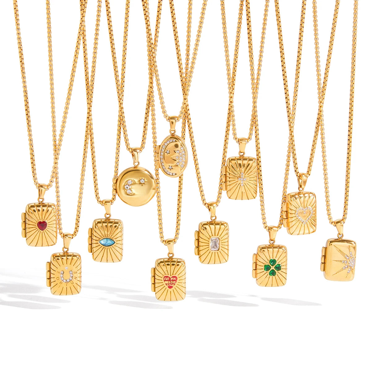 Photo Frame Locket Pendant Necklace