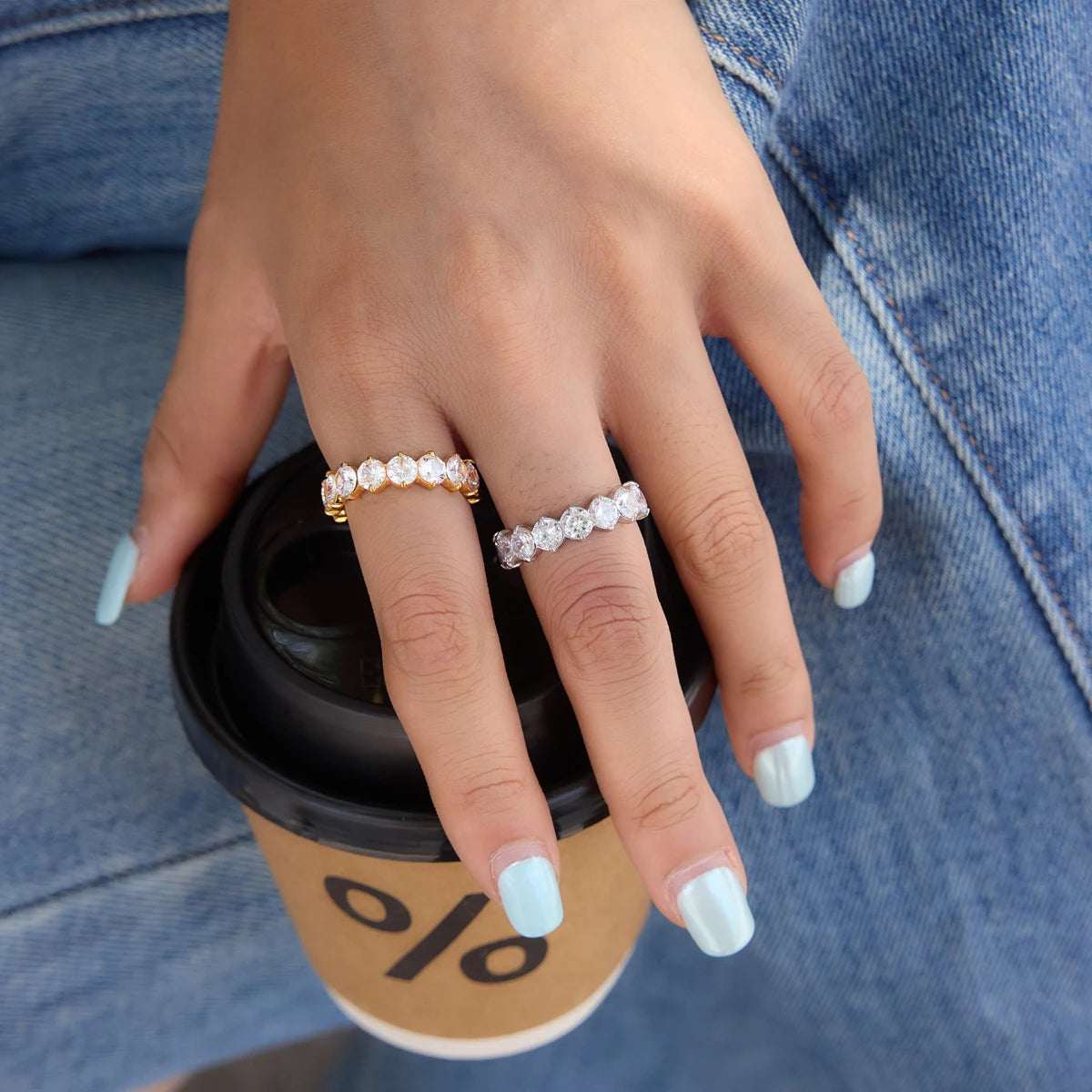 Full White Zircon Rings