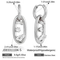 Geometric Zircon Hollow Drop Earrings