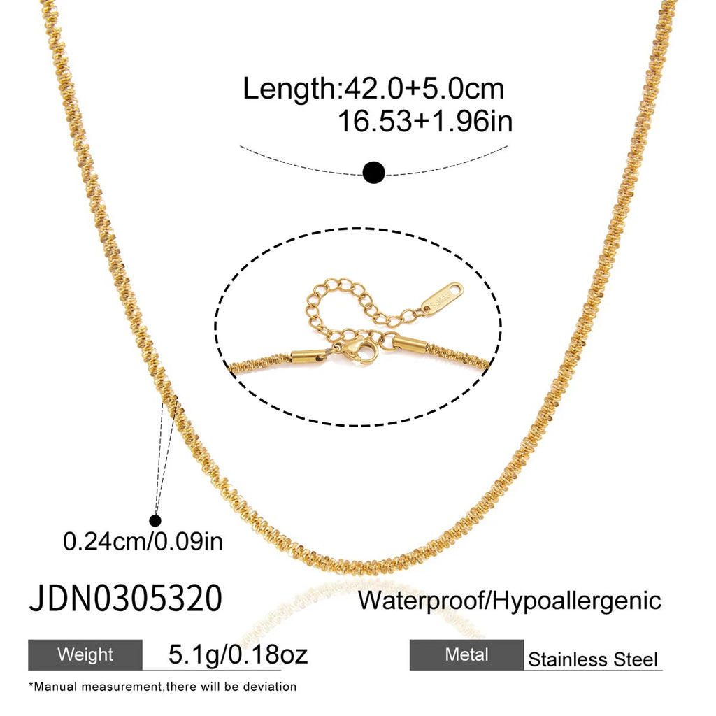 Zircon Stacked Charms Necklace