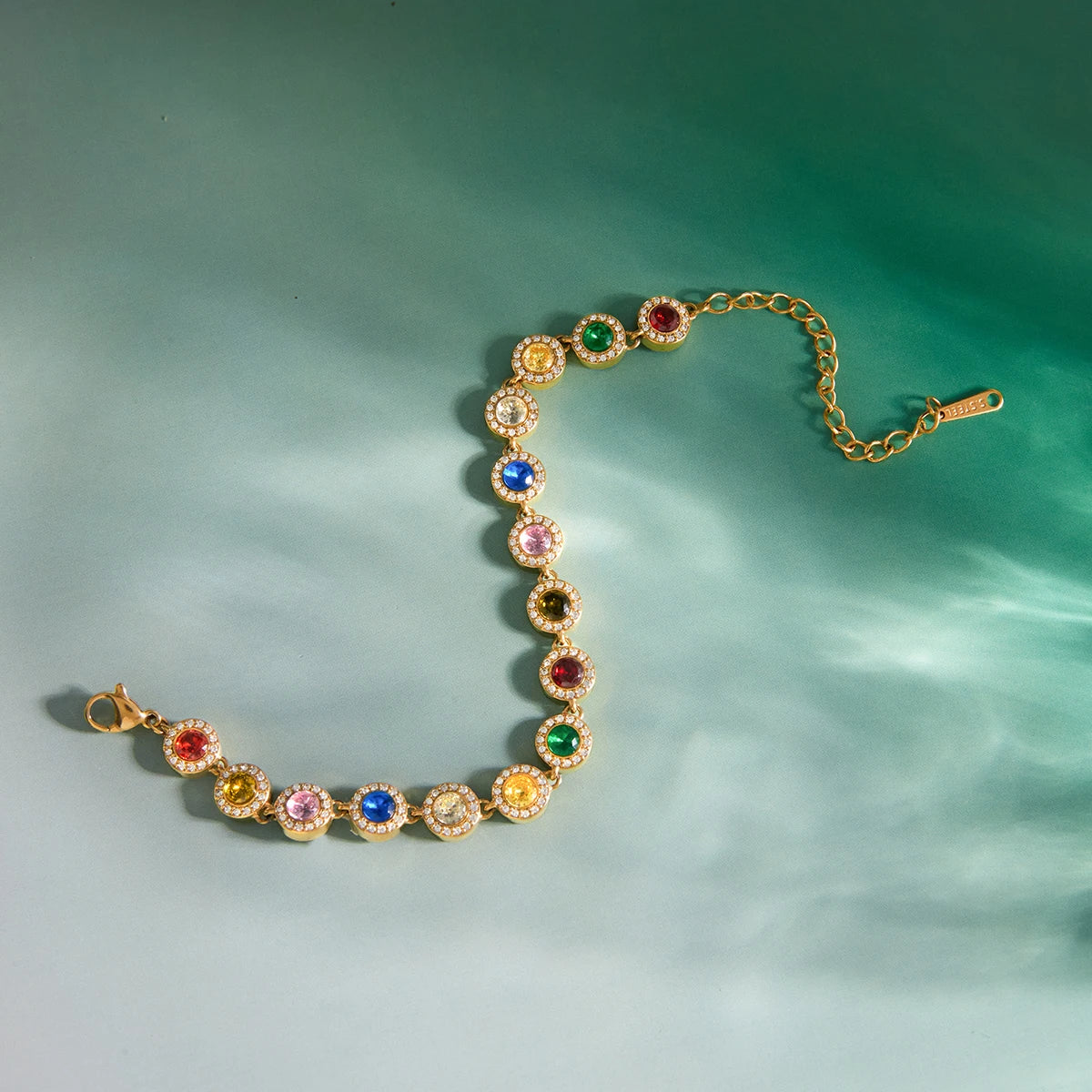 Multicolor Round Zircon Bracelet