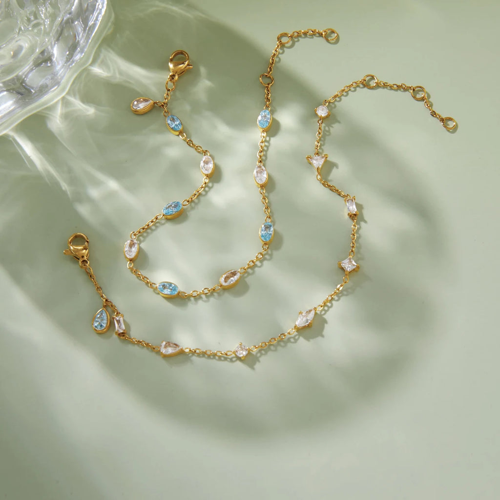 Sporty Geometric Zircon Bracelet