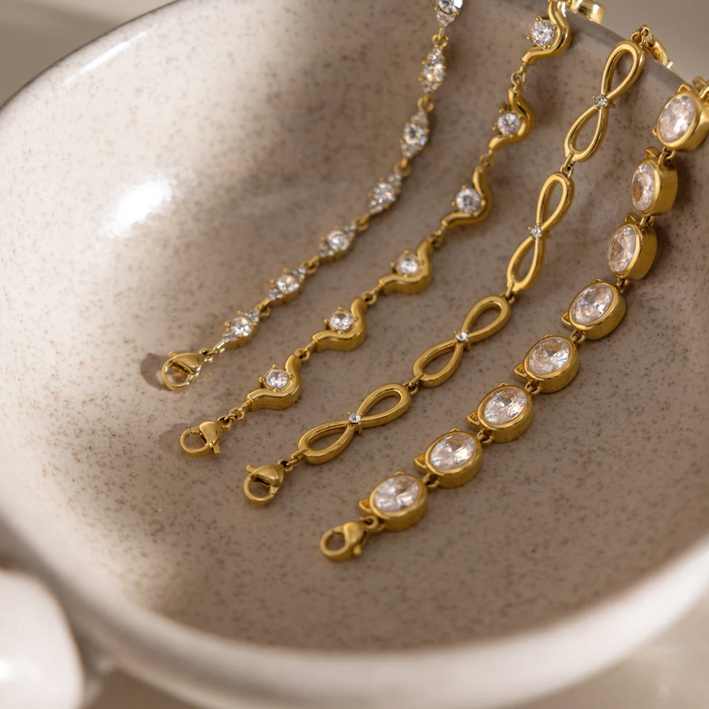 Luxury Chunky Zircon Geometric Bracelet