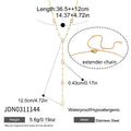 Geometric Zircon Pendant Y Shape Chain Necklace