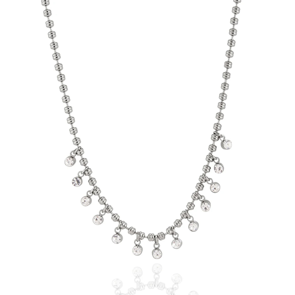 Delicate Round Zircon Pendant Necklace