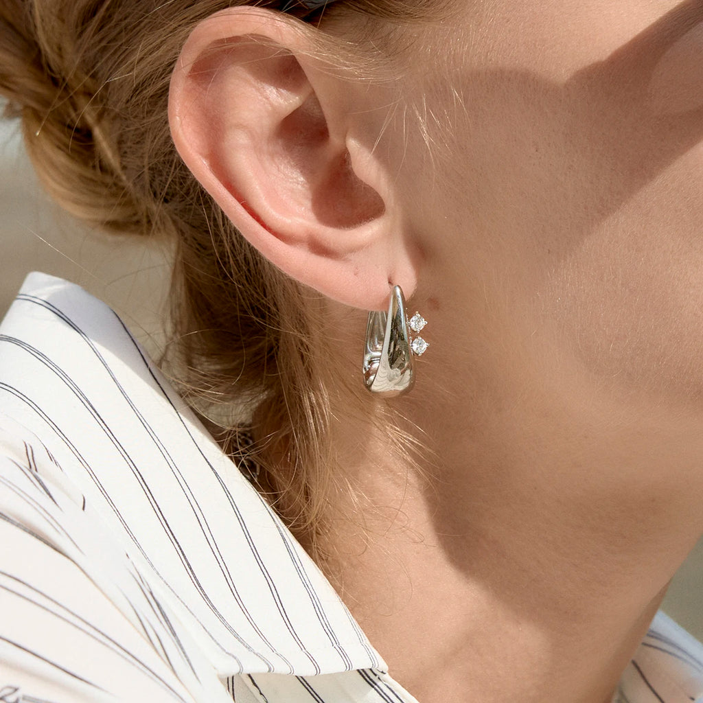Classic Round Zircon Earrings
