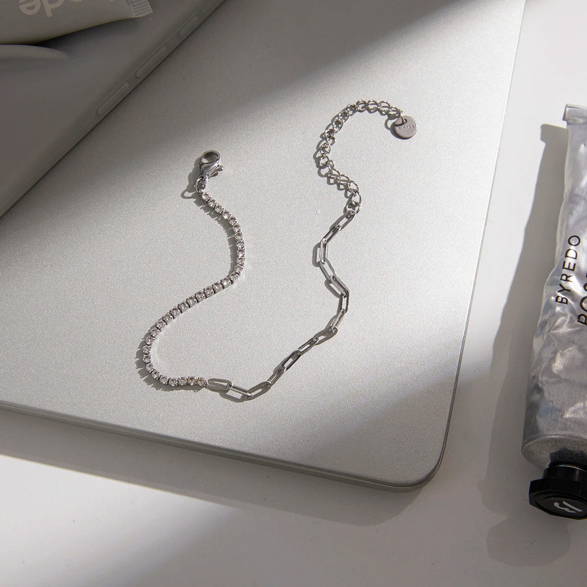 Asymmetric Crystal Tennis Bracelet