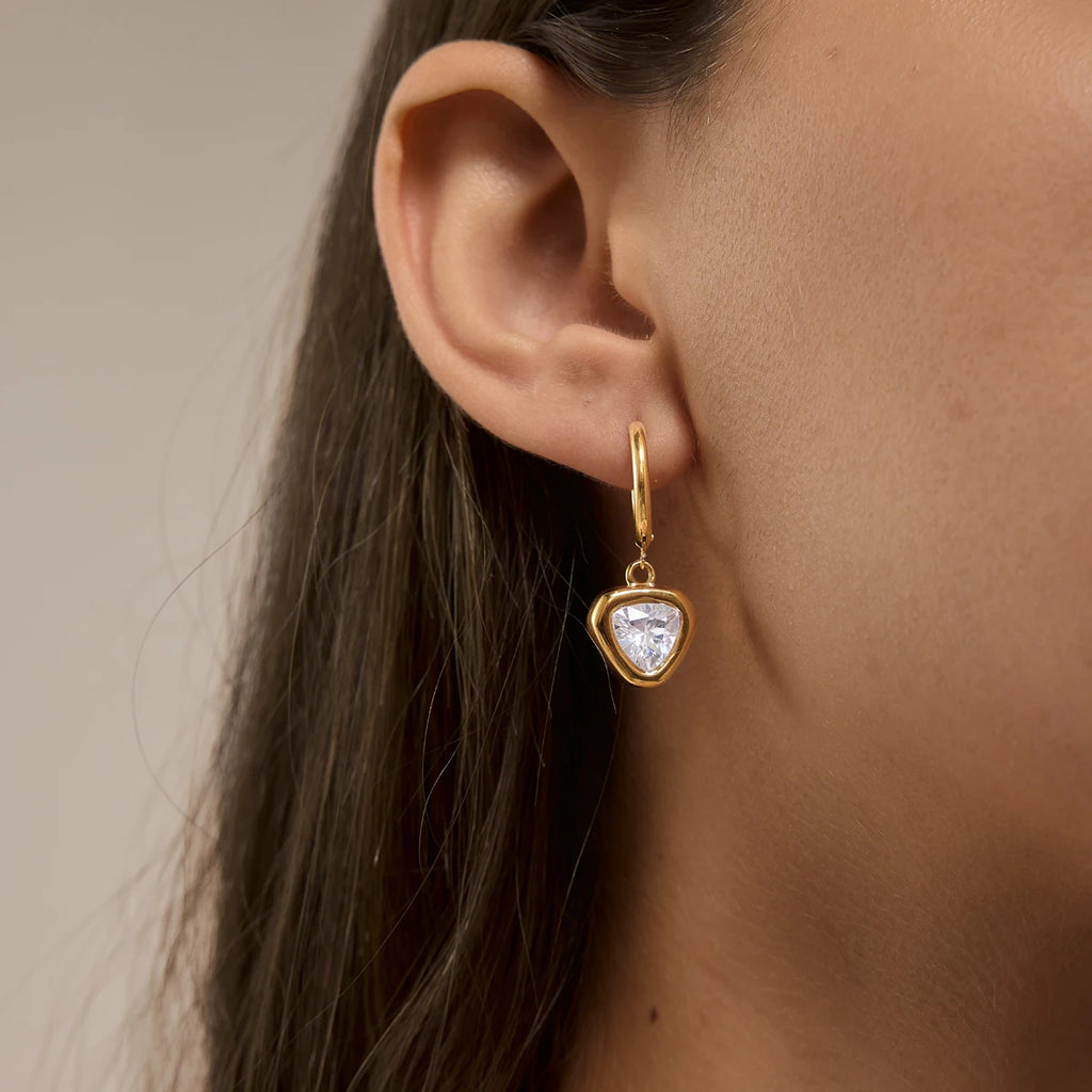 Cubic Zircon Pendant Earring