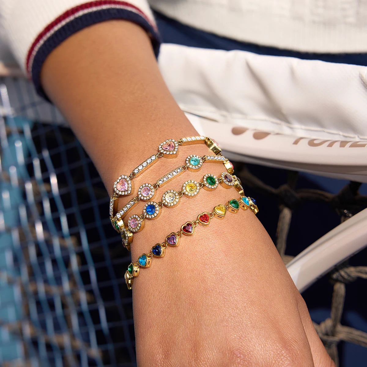 Multicolor Round Zircon Bracelet