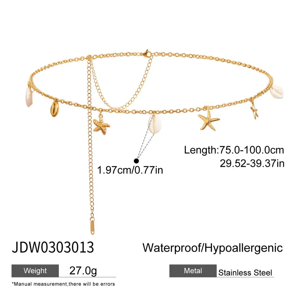 Natural Shell Pearl Waist Chain