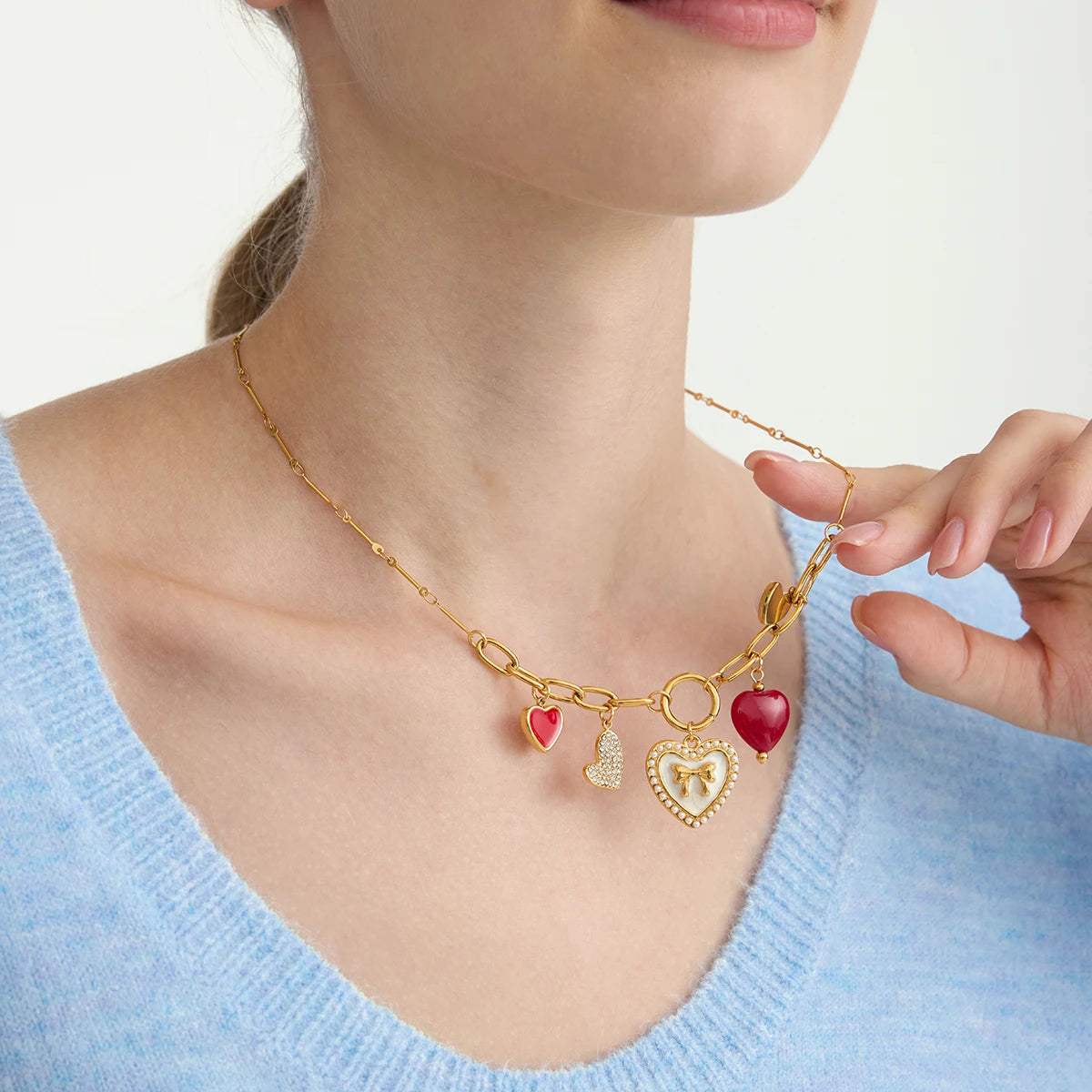 Romantic Heart Pendant Necklace