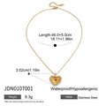 White Zirconia Threaded Heart Pendant Necklace