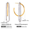 Delicate Zircon Chain Tassel Earrings