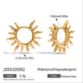 Hollow Sun Hoop Earrings