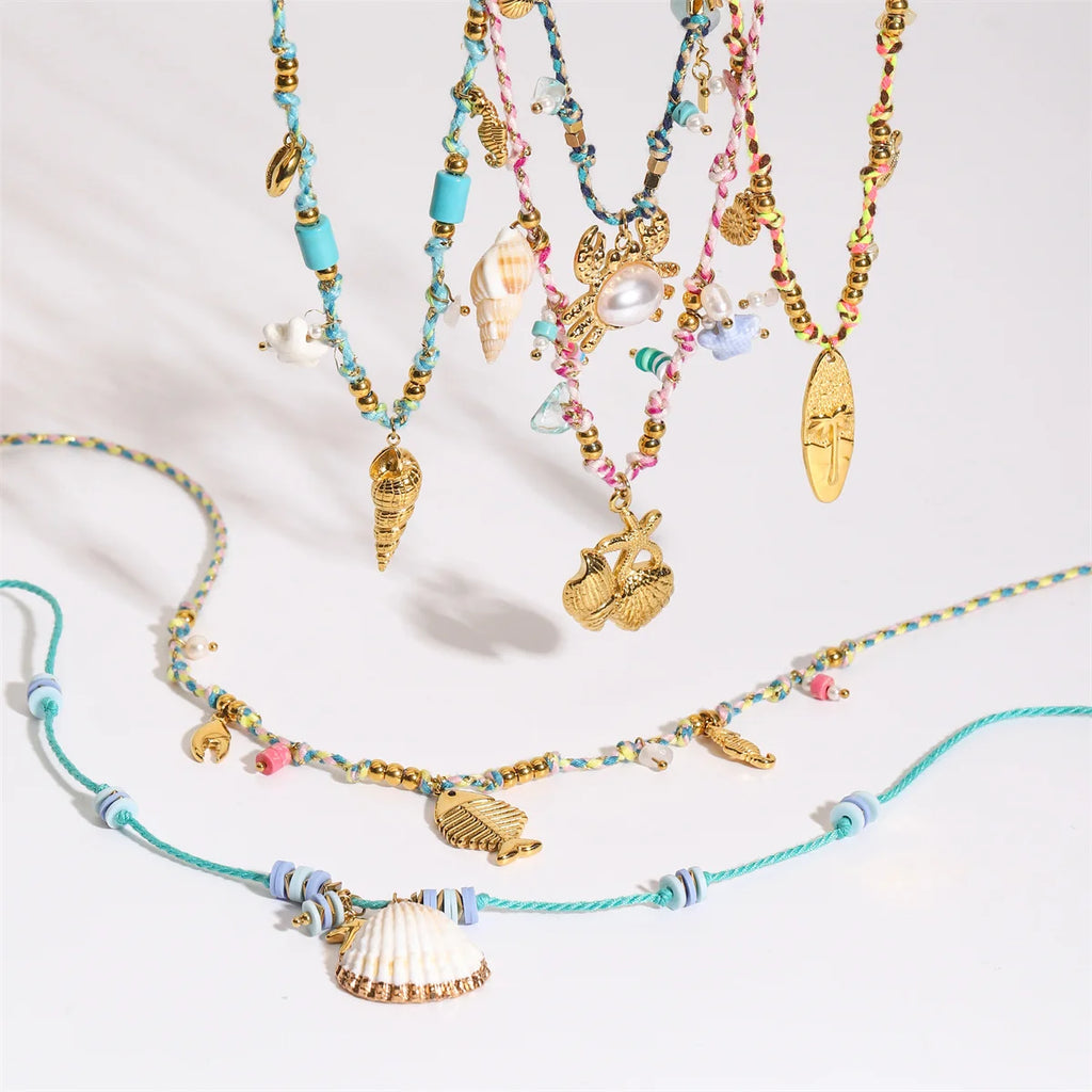 Color Rope Oceans Pendant Necklace