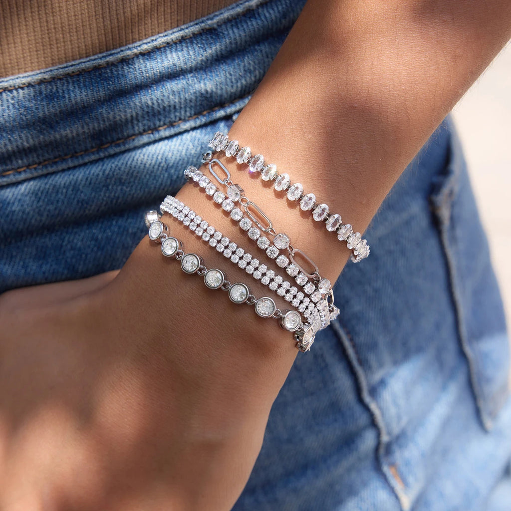 Delicate Geometric Zircon Bracelet