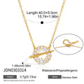 Zircon Round Pendant Drop Necklace
