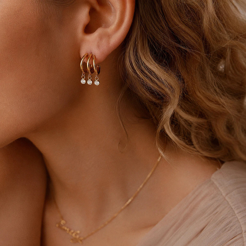 Tassel Chain Zircon Drop Earring