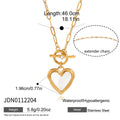 Elegant Heart Shape Shell Pendant Necklace