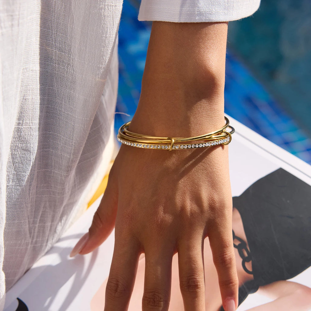 Zirconia Multi-layer Thin Bracelet