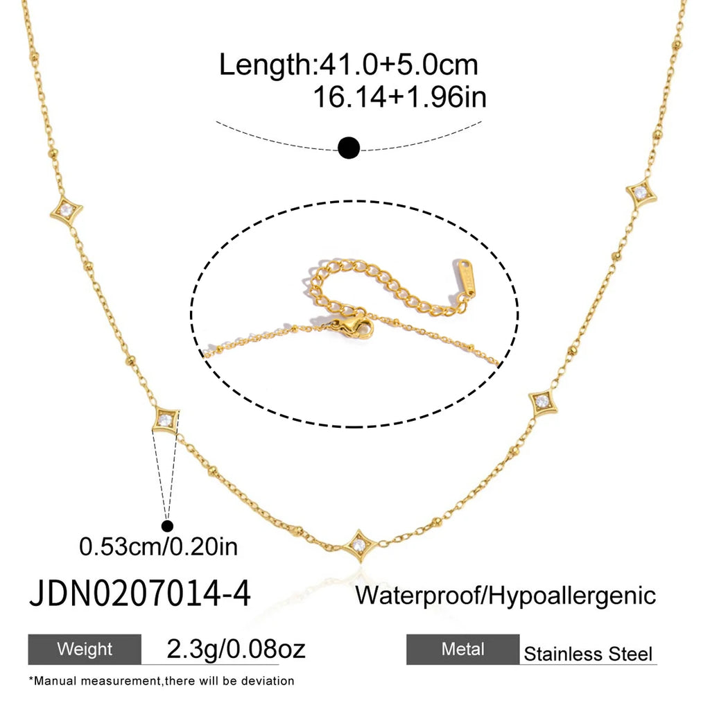 Zircon Star Necklace Bracelet And Necklace
