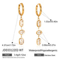 Delicate Cubic Zirconia Drop Earrings