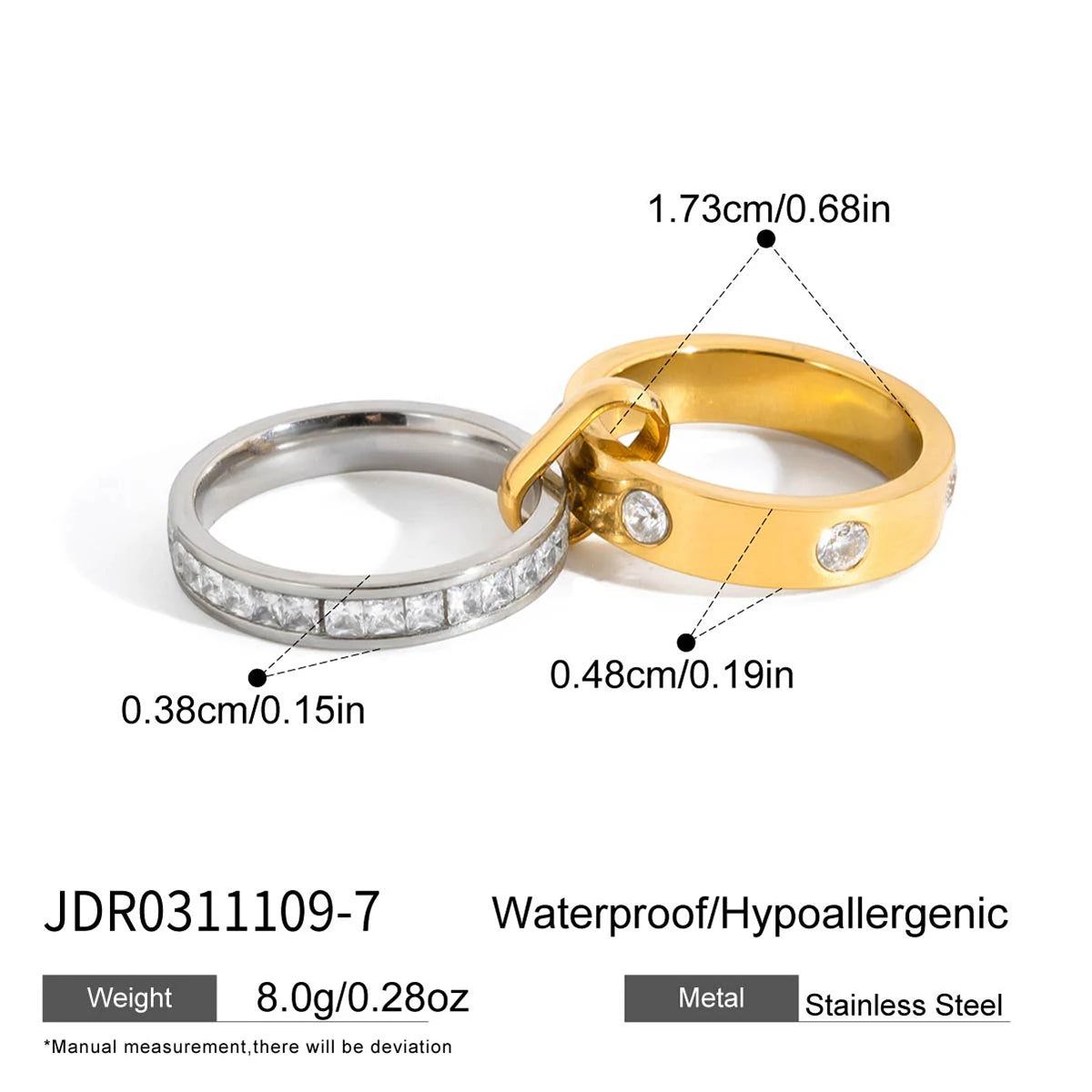 Classic Mixed Color Stackable Rings