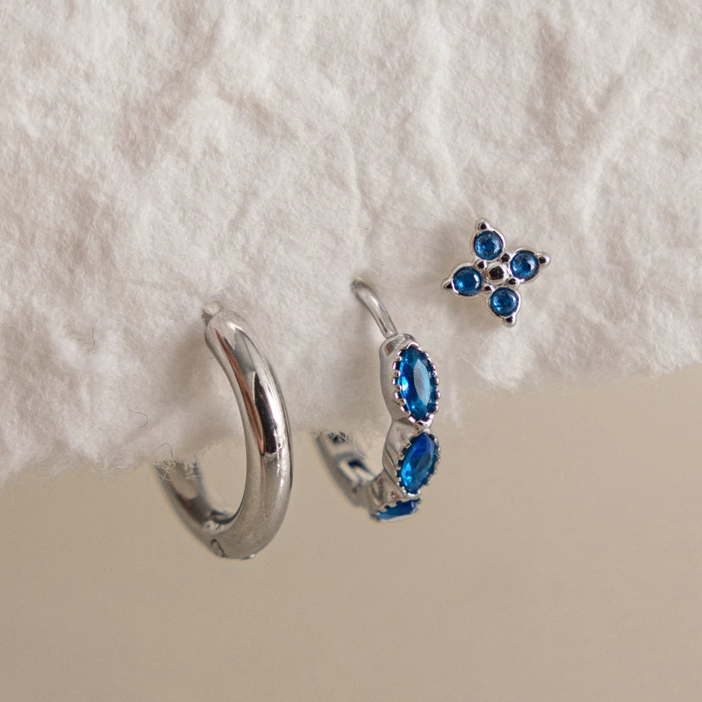 3pcs Minimalist Cross Zircon Earring Set