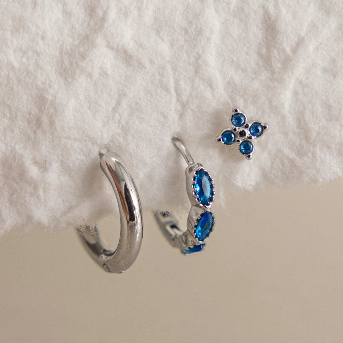 3pcs Minimalist Cross Zircon Earring Set