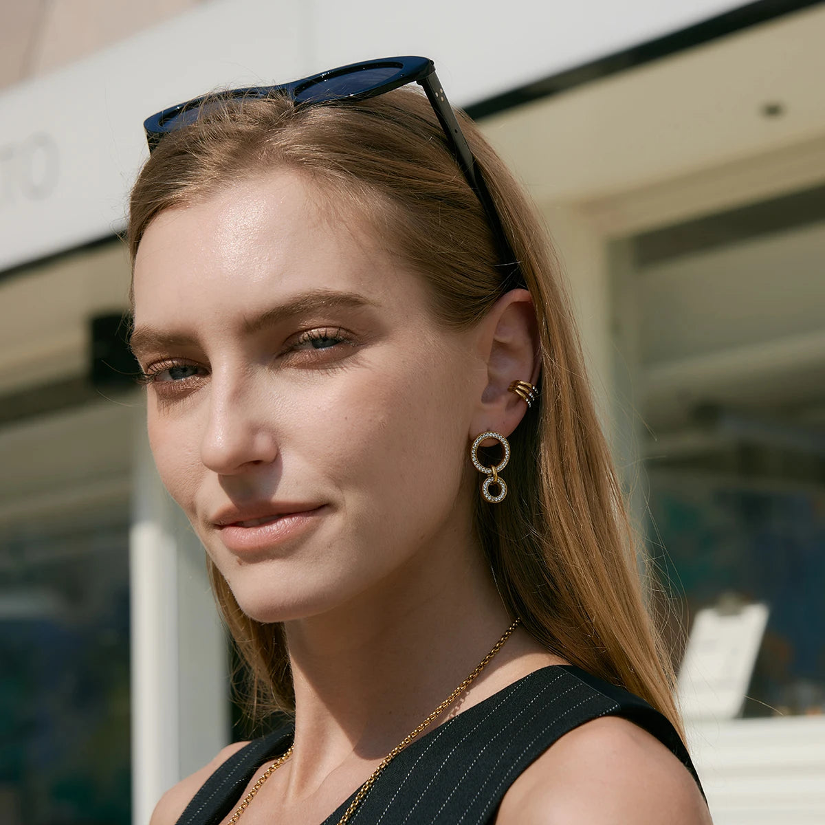 Delicate Full Zircon Circle Earrings