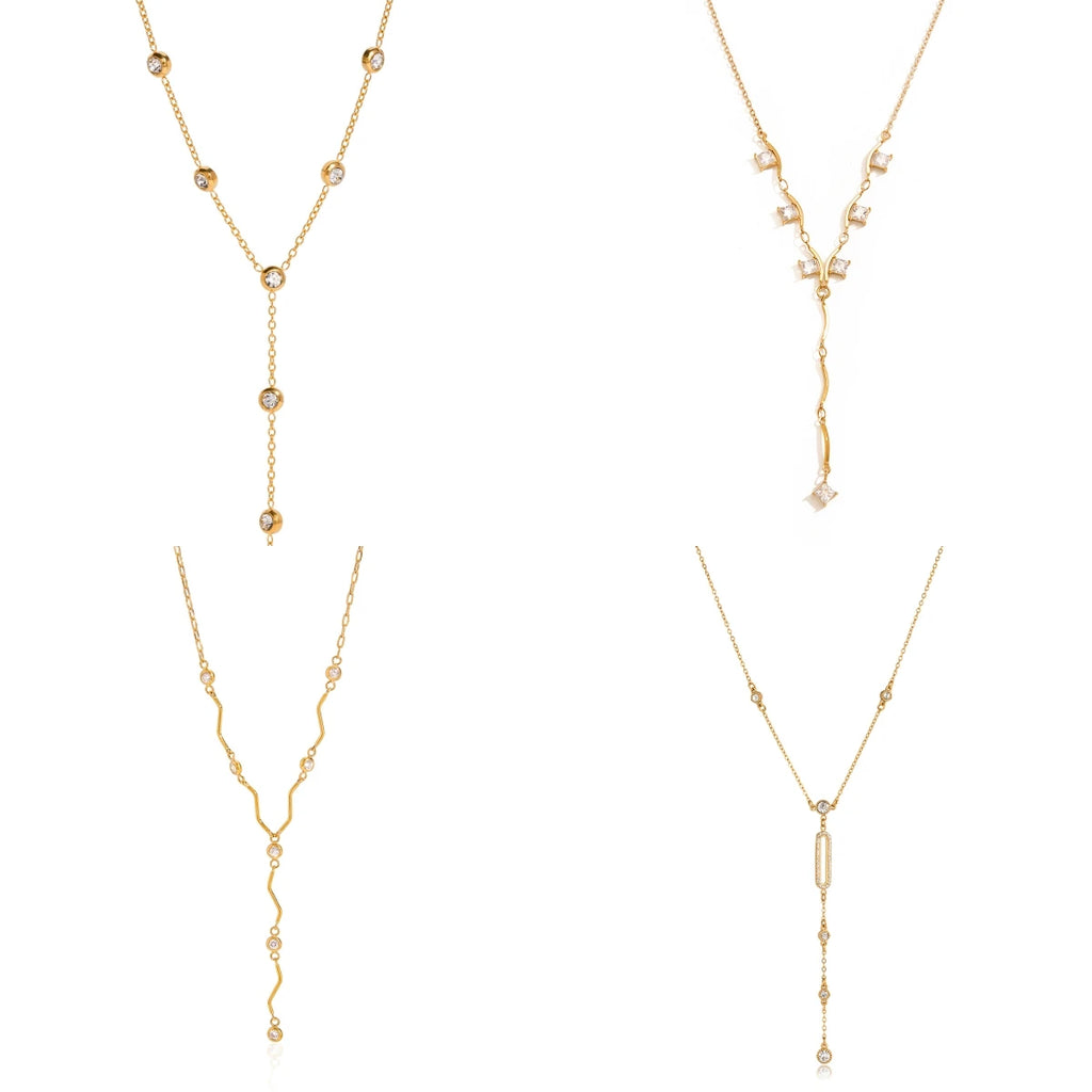Minimalist Y Shape Chain Necklace
