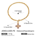 Rhinestone Pearl Cross Pendant Necklace