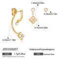3pcs/set  Zircon Flower Drop Earring