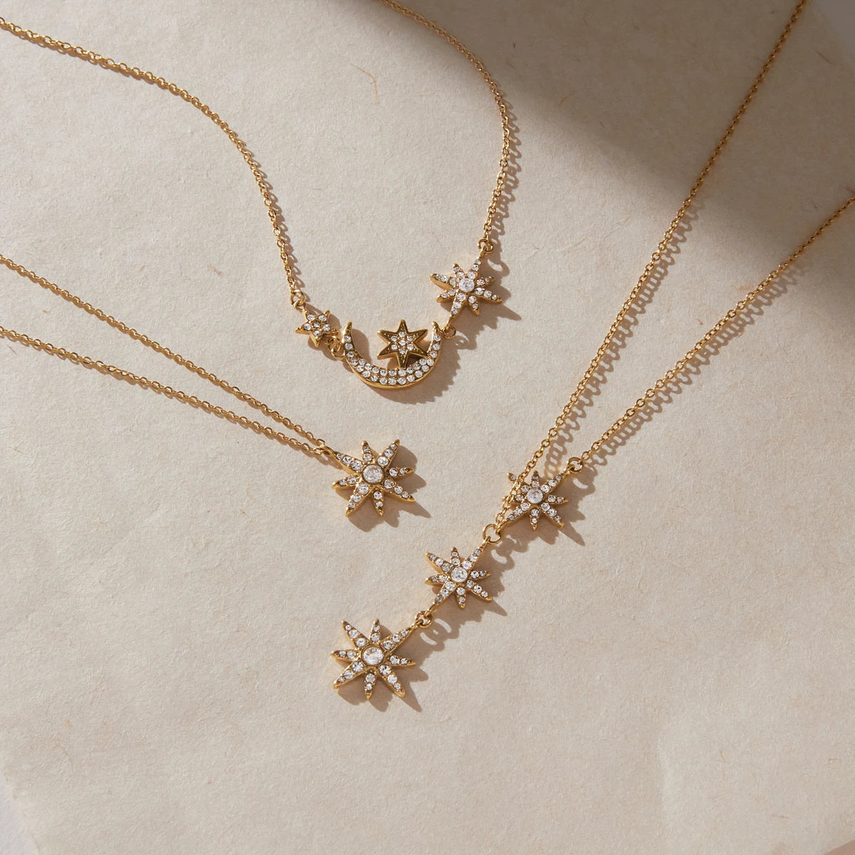 Star Moon Zircon Necklace