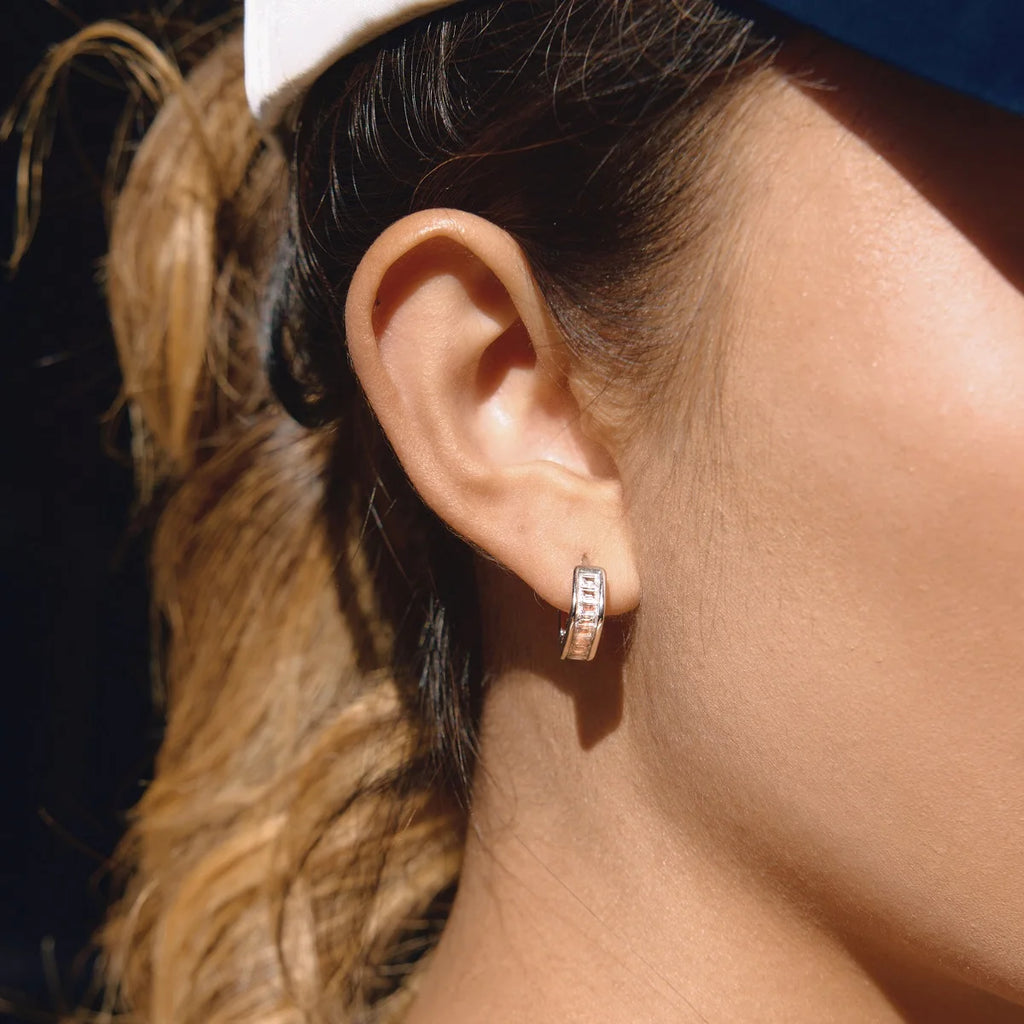 Geometric Iced Out Crystal Clip Earrings