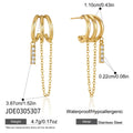 Tassel Chain Zircon Drop Earring