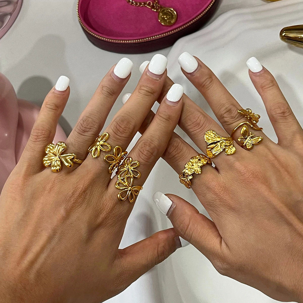 Romantic Flower Rings